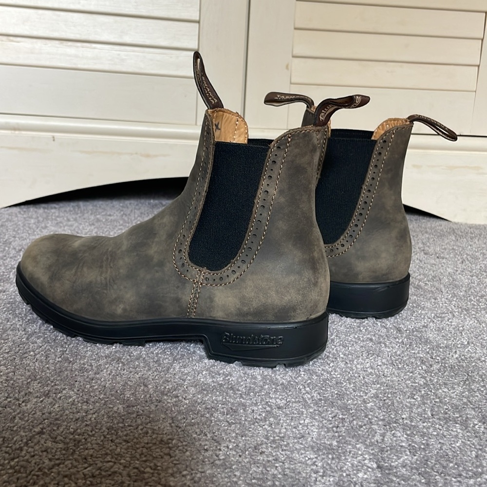 Blundstone High Top Olive Brown Chelsea Boots Waterproof